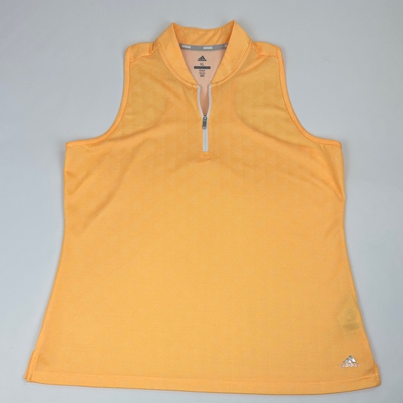 Adidas Golf Women's Bright Orange Sleeveless Racerback Zip Tank Top. X Large - Picture 1 of 7